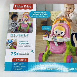 fisher price stroll and learn walker gift set